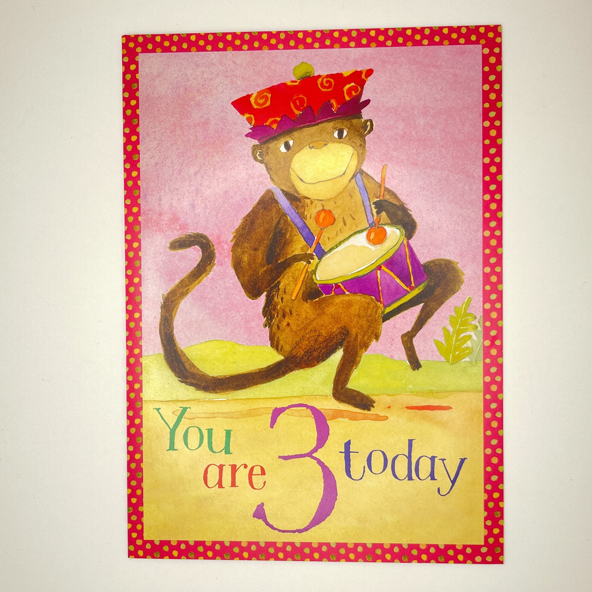 Three Year Old Birthday Card