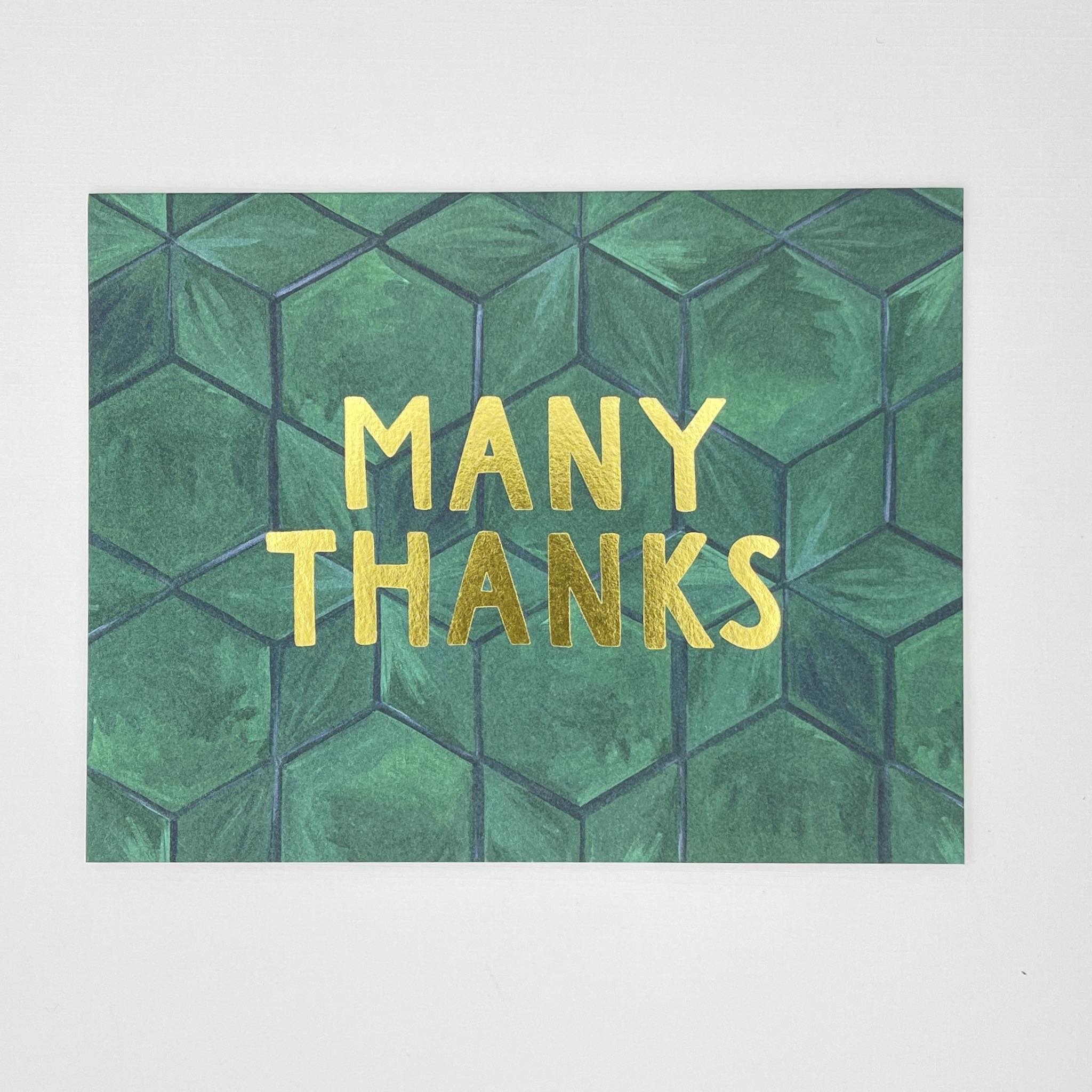 Green Tile Thank You Card