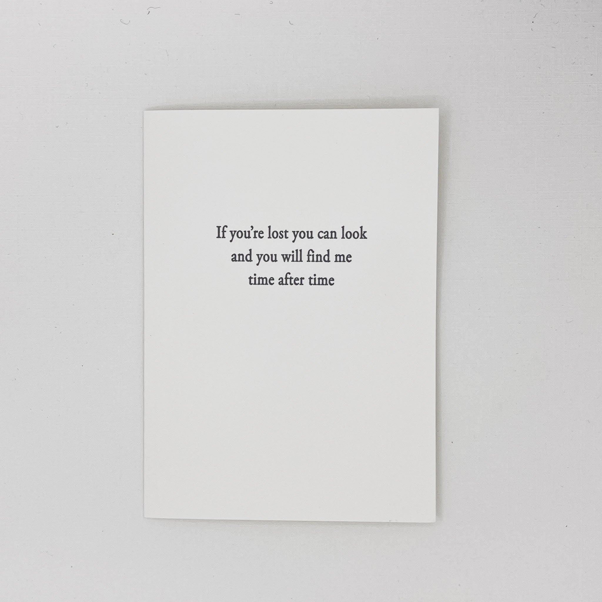 If You're Lost You Can Look Card