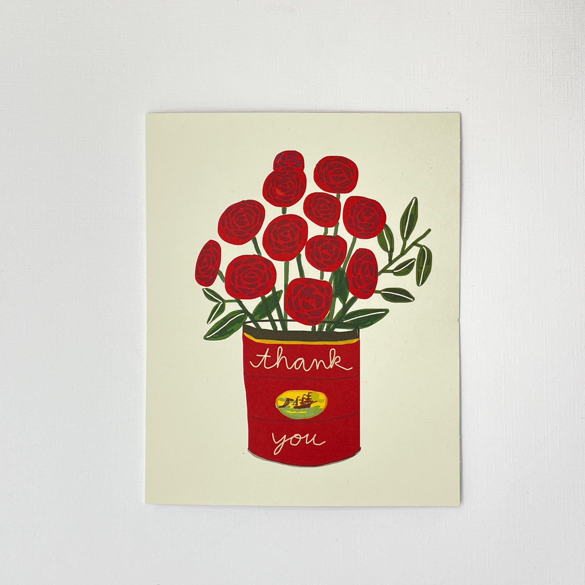 Red Can Boxed Thank You Card