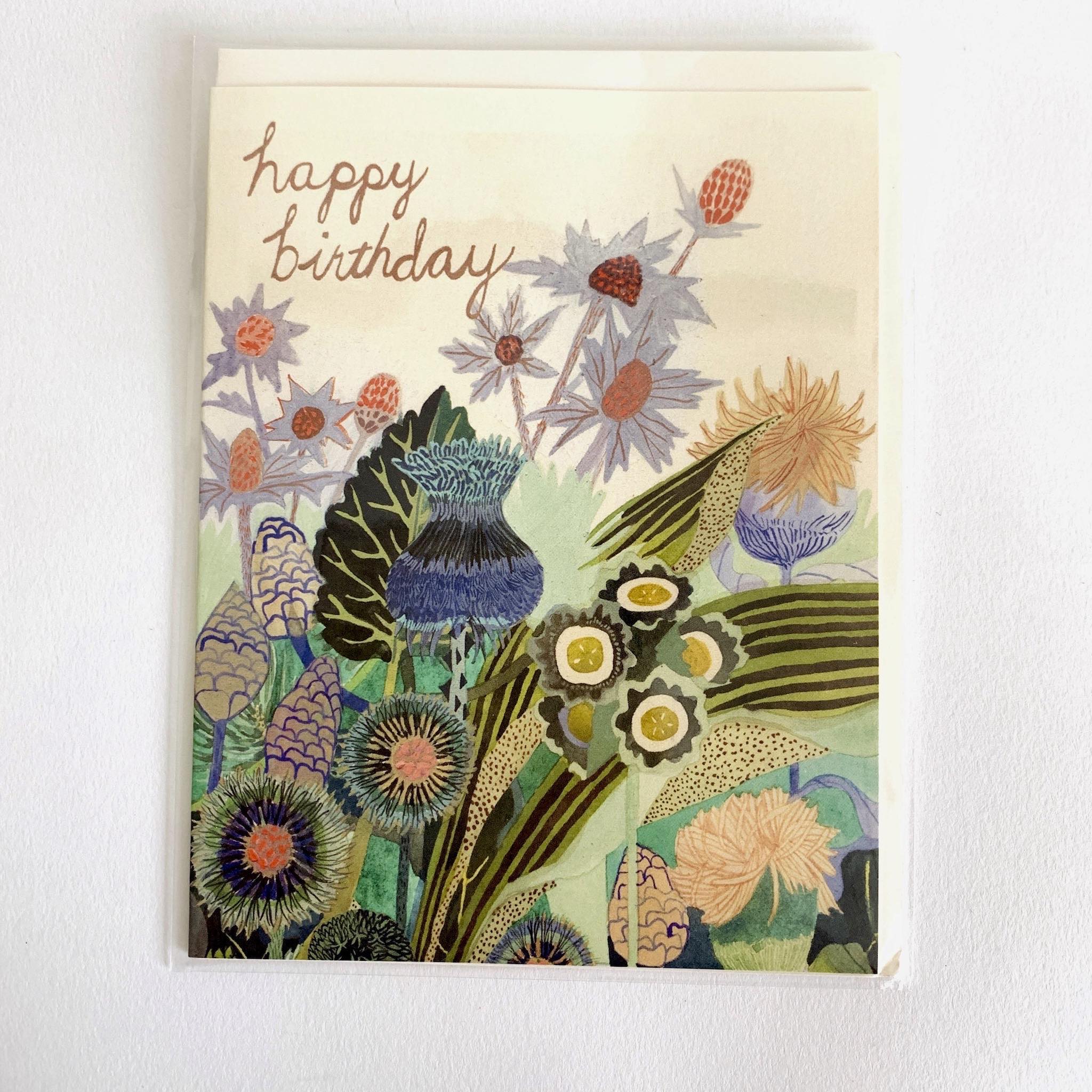 Thistle Birthday Card