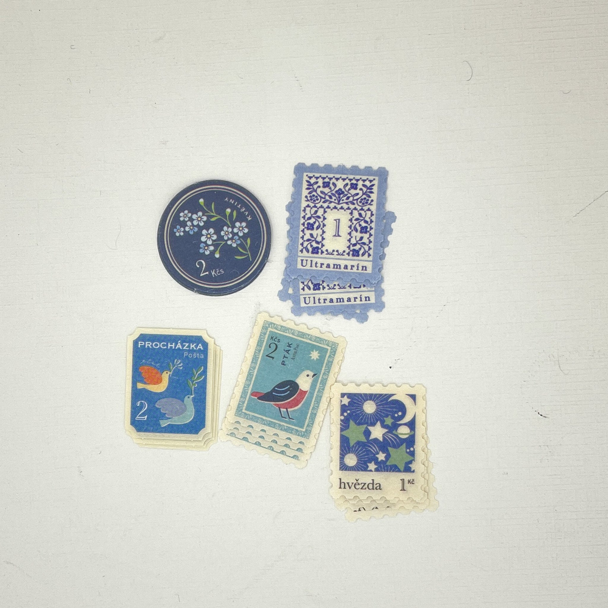 Blue Stamp Like Stickers