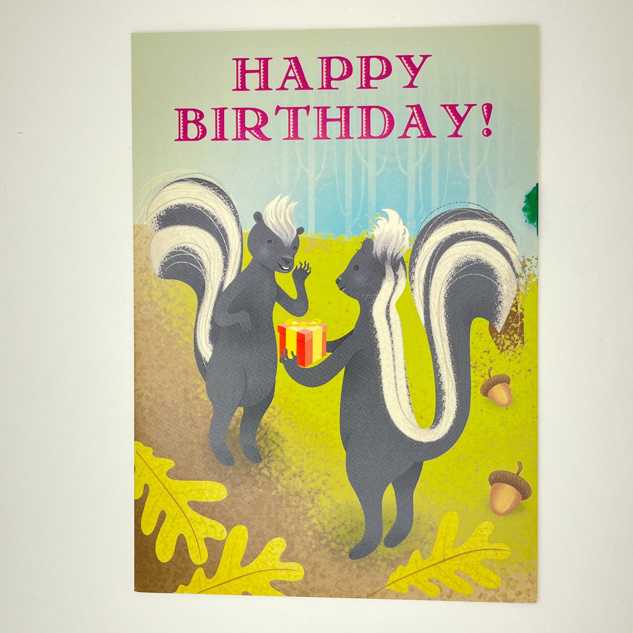 Two Skunks Birthday Card