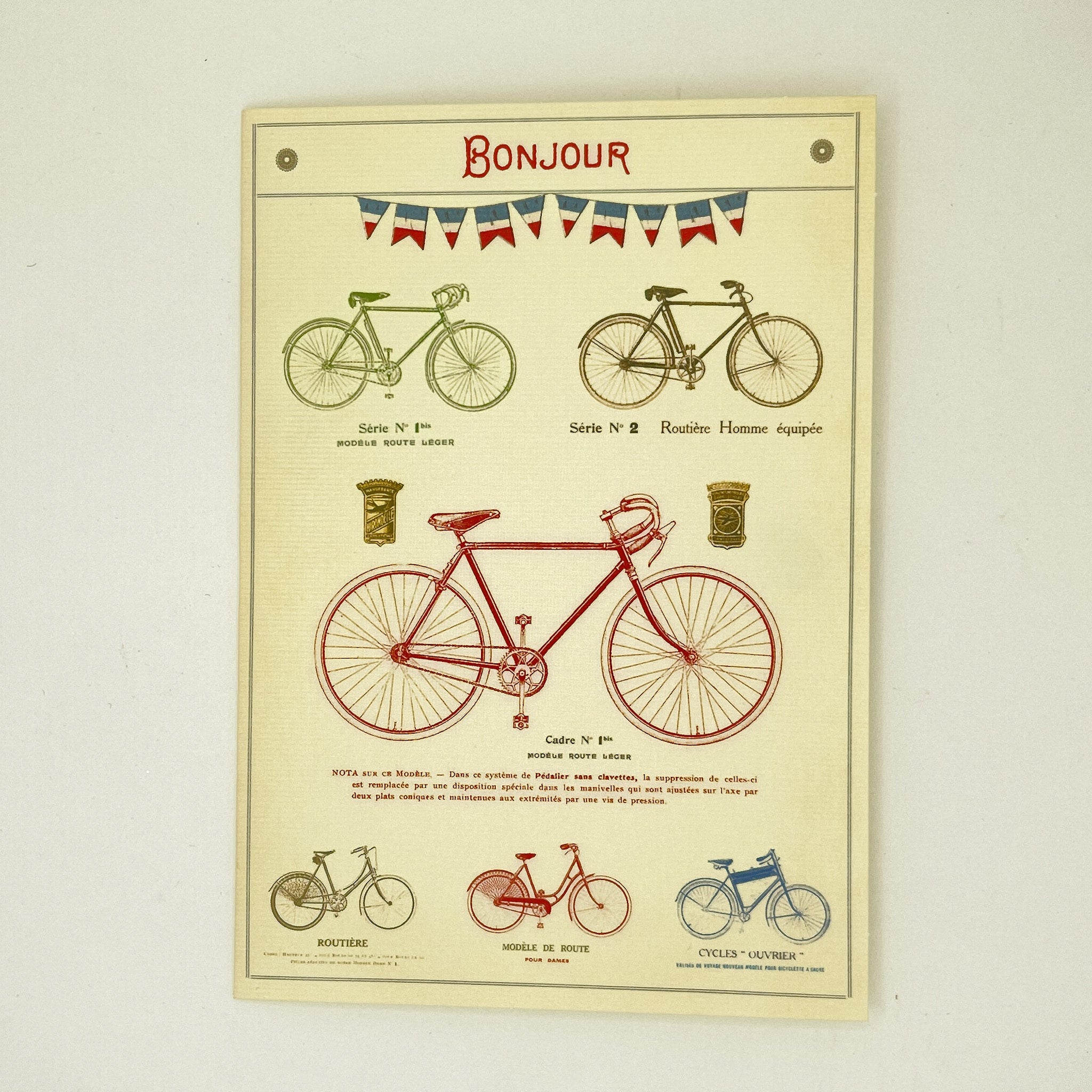 Bonjour Bicycle Card