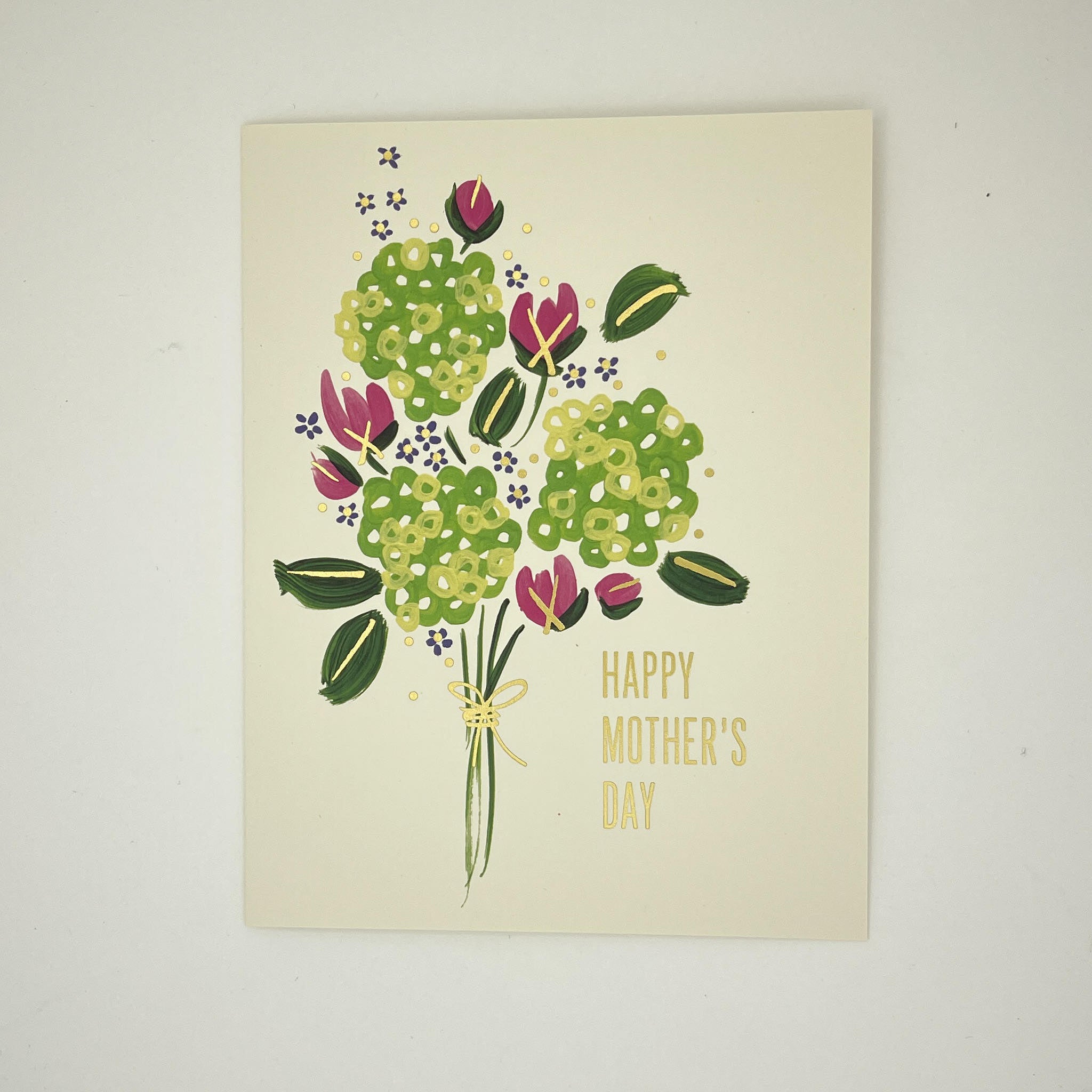 Green Hydrangea Mother's Day Card