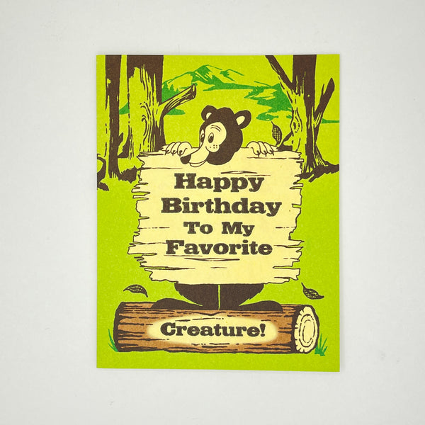 Favorite Creature Birthday Card