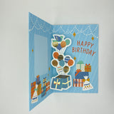 Blue Pop-up Birthday Card
