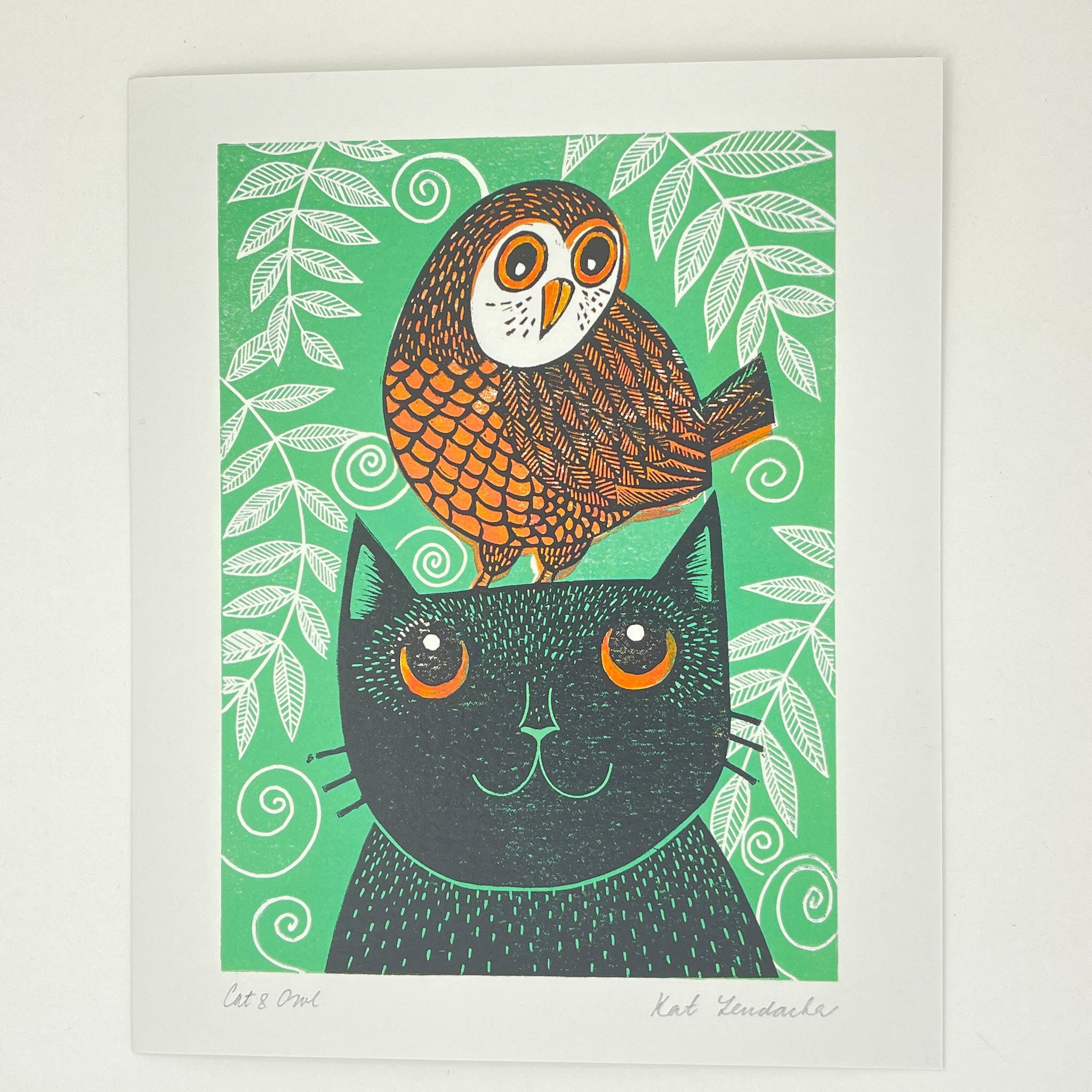 Cat and Owl Card