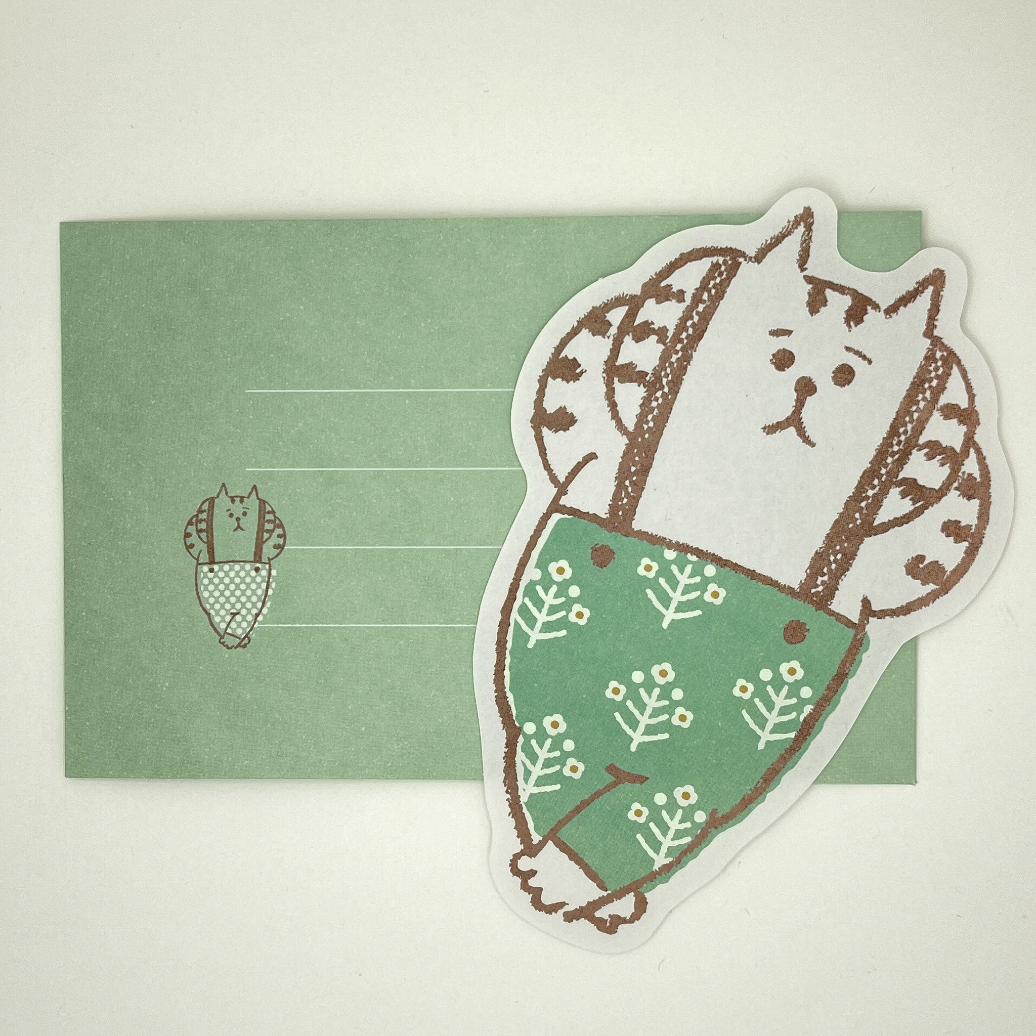 Kitty with Green Pants Letter Set