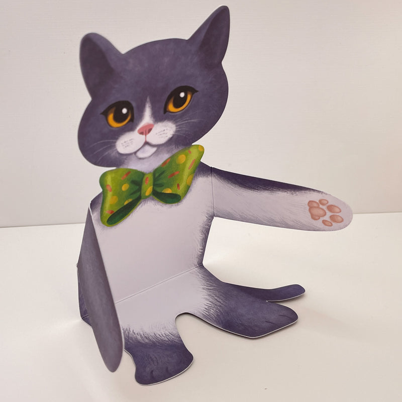 Grey Kitten Hug Card