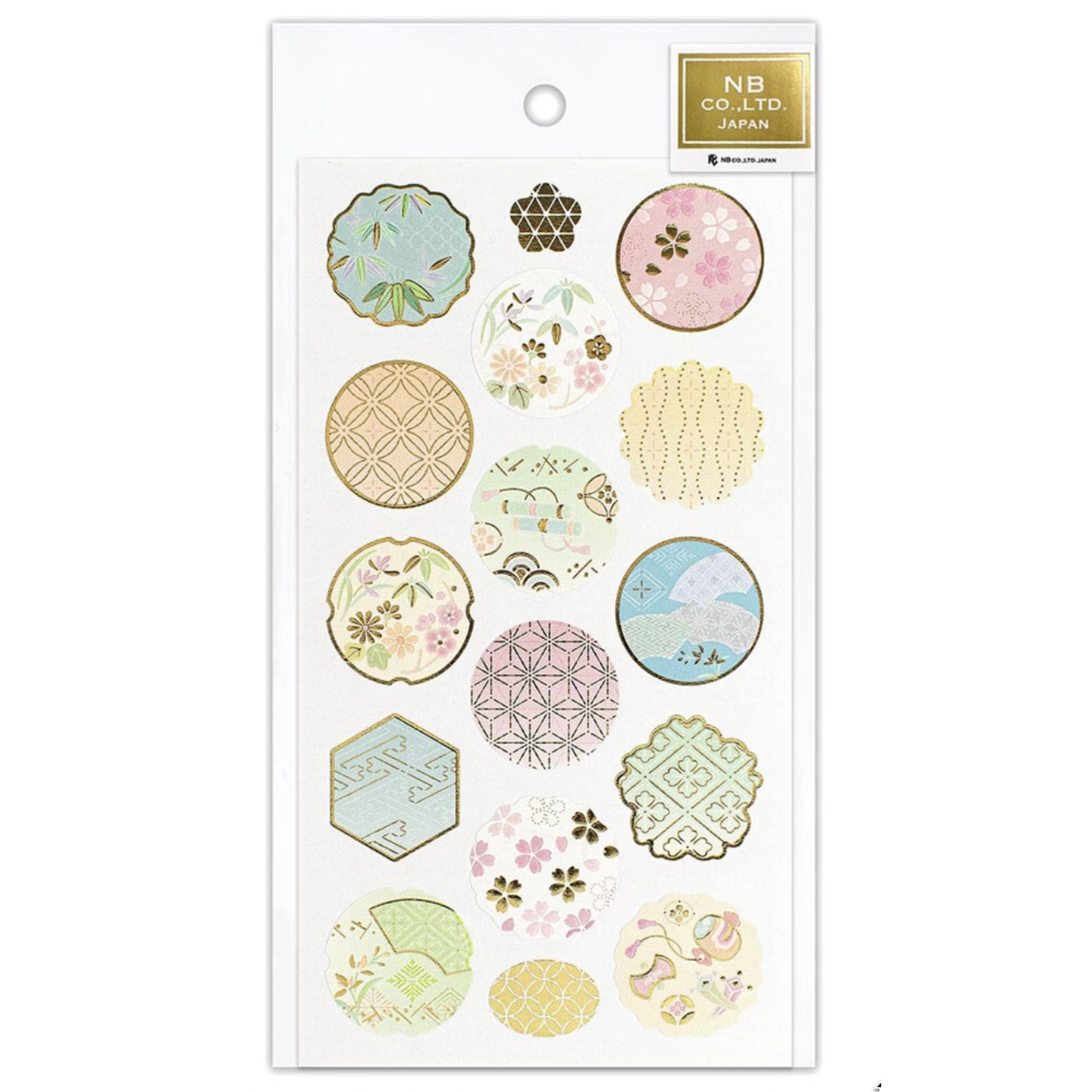 Various Pastel Pattern Stickers Made In Japan