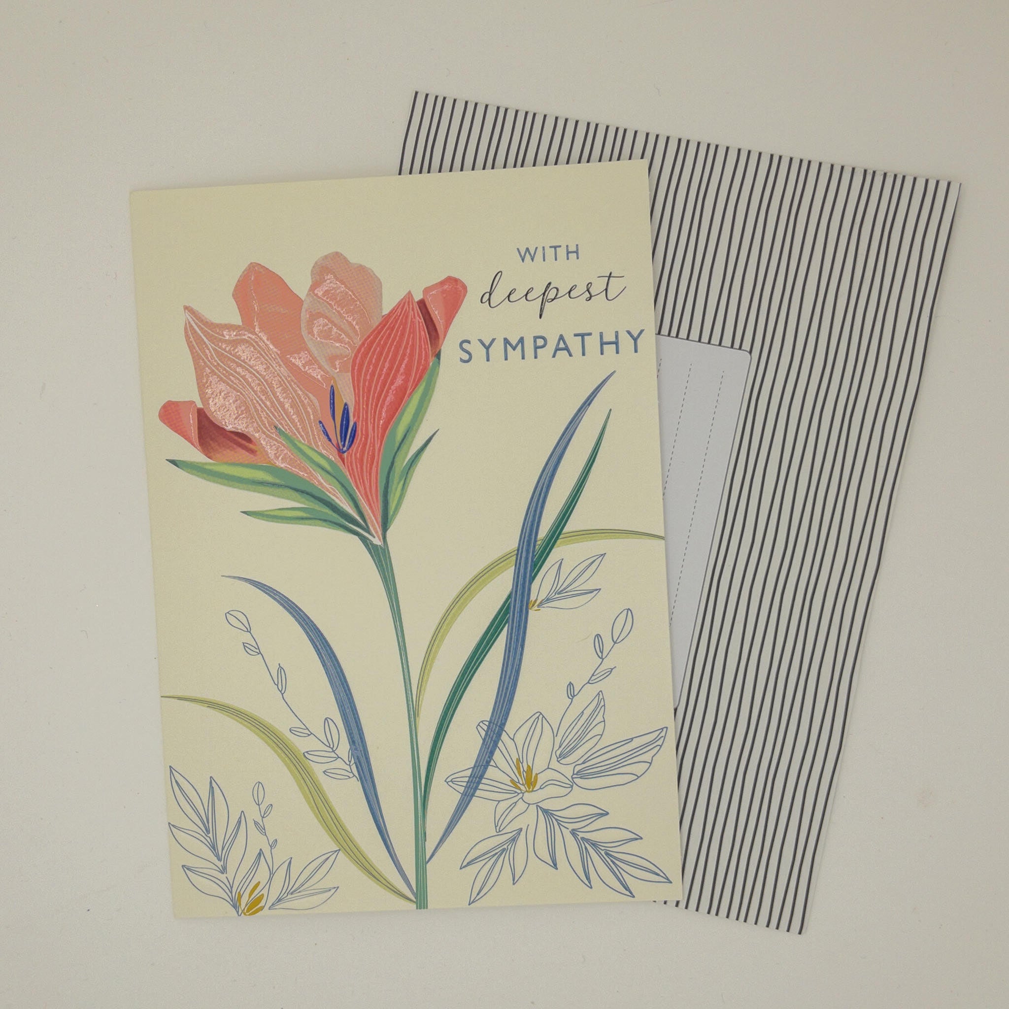 Pink Lily Sympathy Card