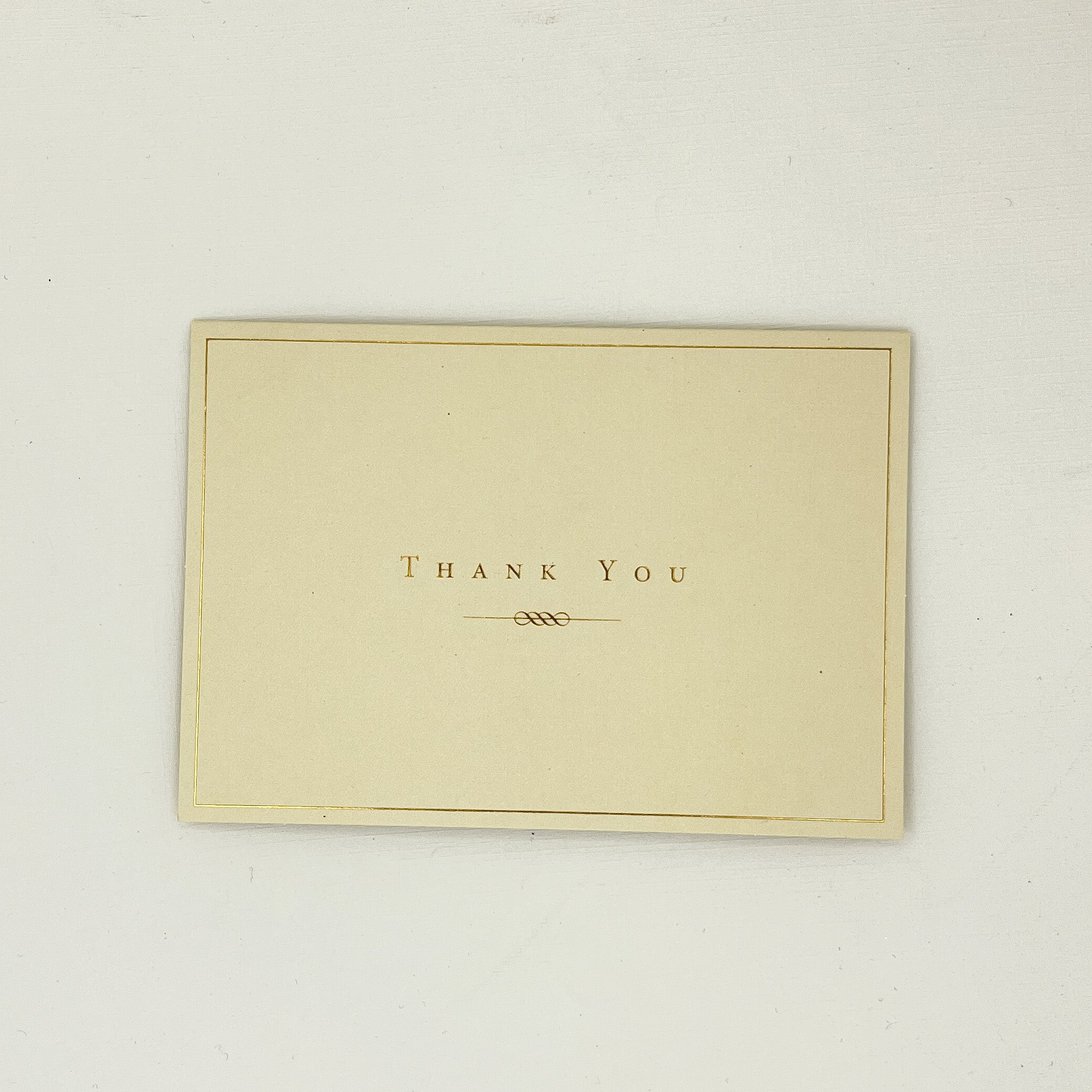 Boxed Thank You Notes Gold and Cream