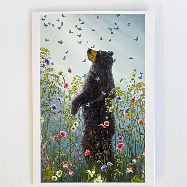 Bear and Butterflies Birthday Card