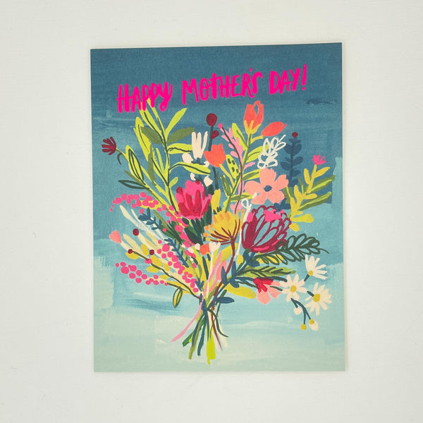 Neon Pink Mother's Day Card