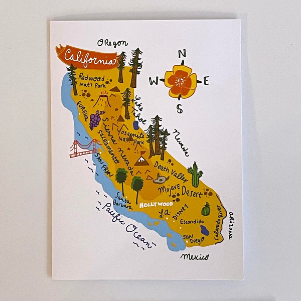 Hello California Blank Card