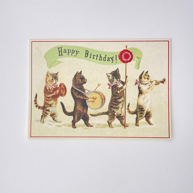 Happy Birthday Cat's Band Card