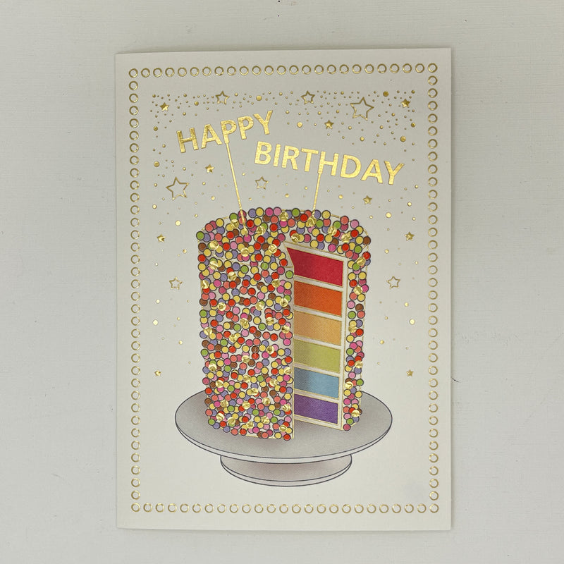 Color Cake Birthday Card
