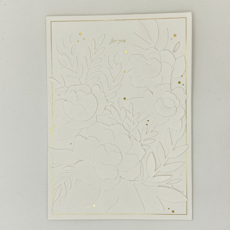 White Blossoms Card