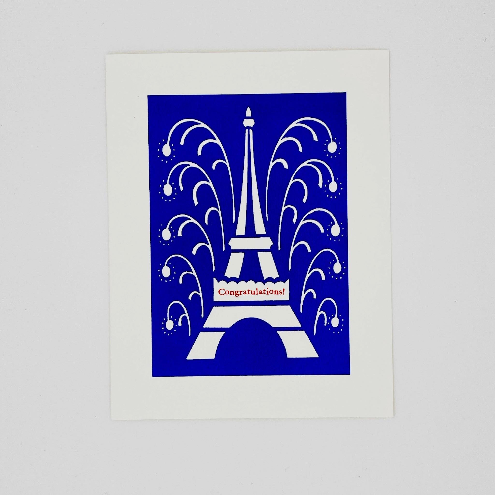Eiffel Tower Congratulations Card