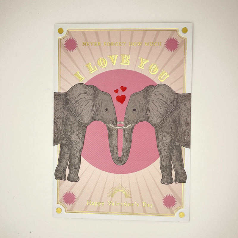 Elephant Valentine Card
