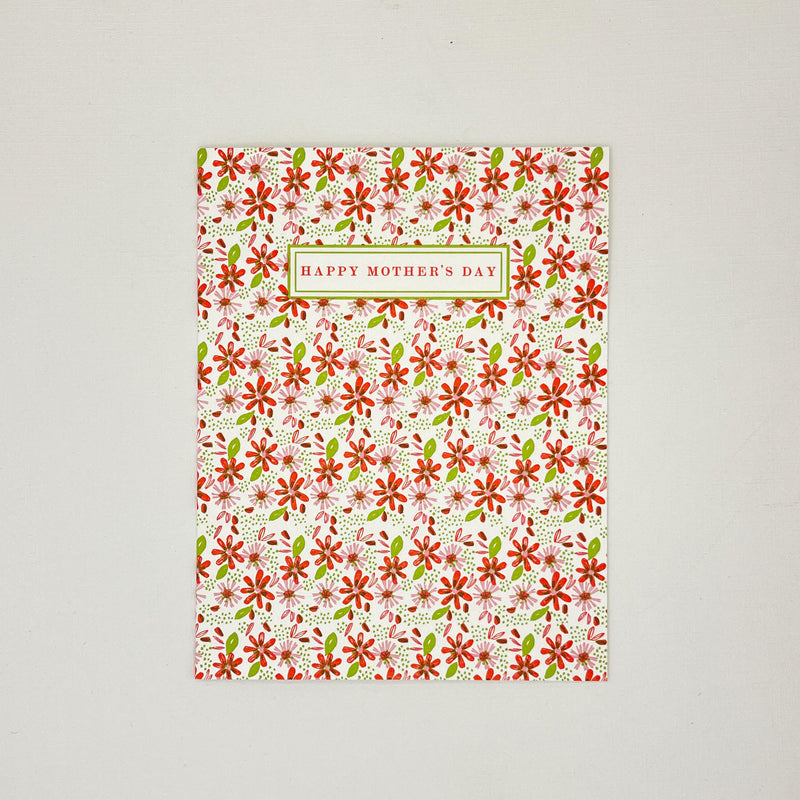 Flower Print Mother's Day Card