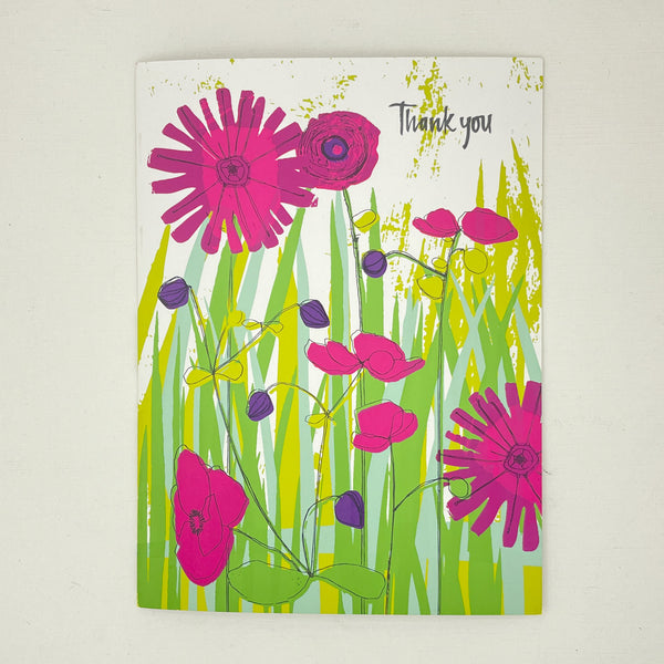 Fuchsia Flower Thank You Card
