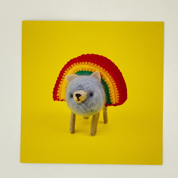 Rainbow Pomeranian Card