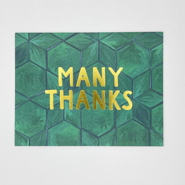 Green Tile Thank You Card