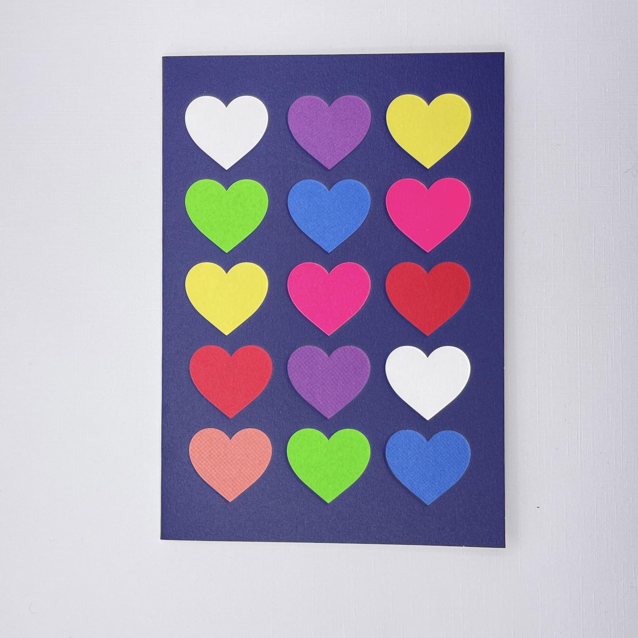 Large Hearts Card