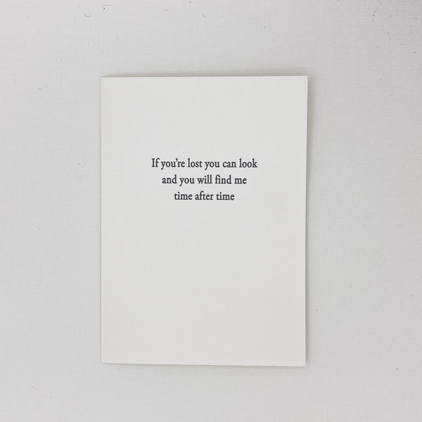 If You're Lost You Can Look Card
