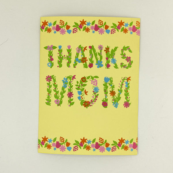 Floral Thanks Mom Card