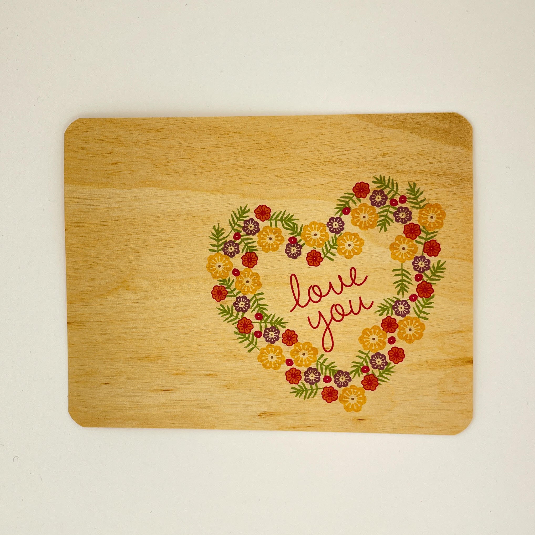Love you Wooden card