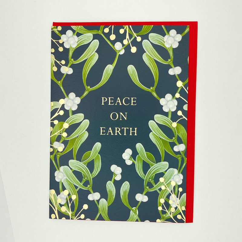Peace on Earth Mistletoe Card