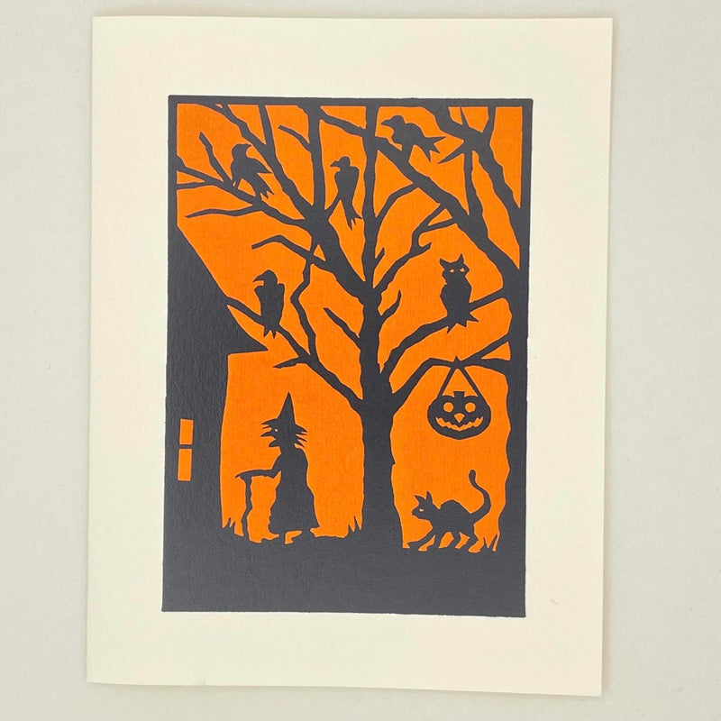 Witch House Halloween Card