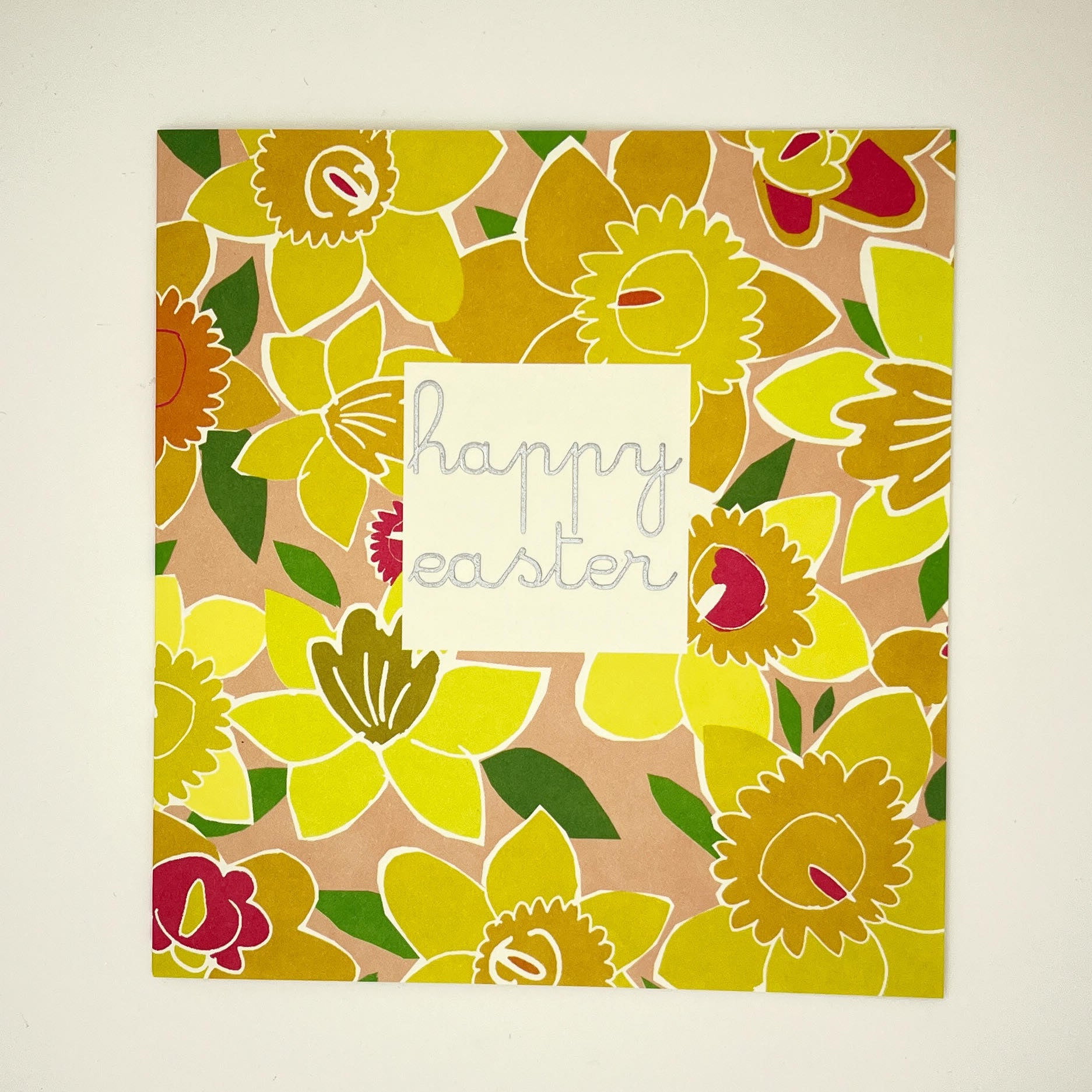 Yellow Flowers Easter Card